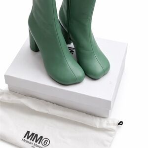 MM6 Maison Martin Margiela Mint Heeled Boots